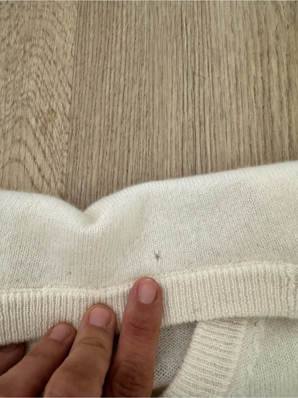 Quince Cream 100% Cashmere short sleeve cardigan - Picture 4 of 12